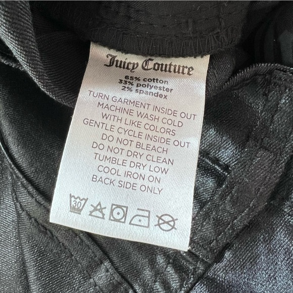 JUICY Couture Shiny Black Boyfriend Jeans women's size SZ 28 NEW - Picture 7 of 8